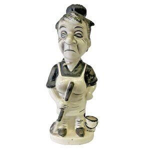 Rare & Vintage Grumpy Hand Painted Maid Pacific Japanese Figurine 6.5”